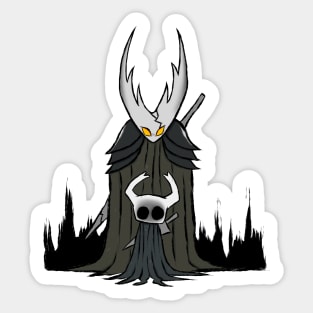 Hollow knight ghost and the hollow knigh art Sticker